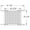 Prime-Line Patio Sliding Screen Door Grille, 48 in. x 26 in., Aluminum Construction, Satin Single Pack PL 15940-1 - alternate 2